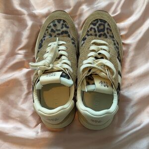Steve Madden Leopard Print & Cream Low-Top Sneakers